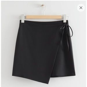 &other Stories Mini Satin Wrap Skirt
